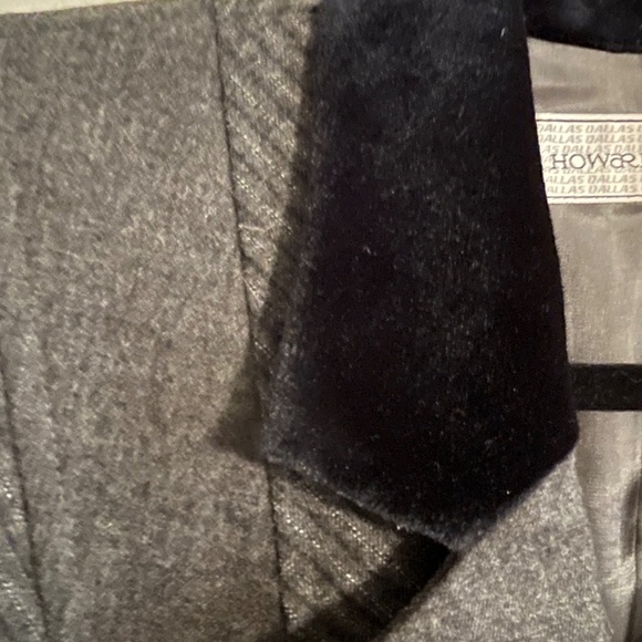Howard Wolf Jacket Women 12 Gray Wool Blazer 90s Retro Striped Academia Office - Picture 11 of 14